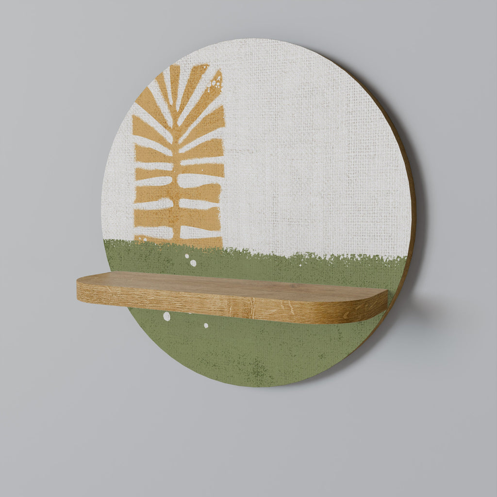 GREENERY WALK Rundes Kunstregal in Eiche-Optik