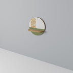 GREENERY WALK Rundes Kunstregal in Eiche-Optik