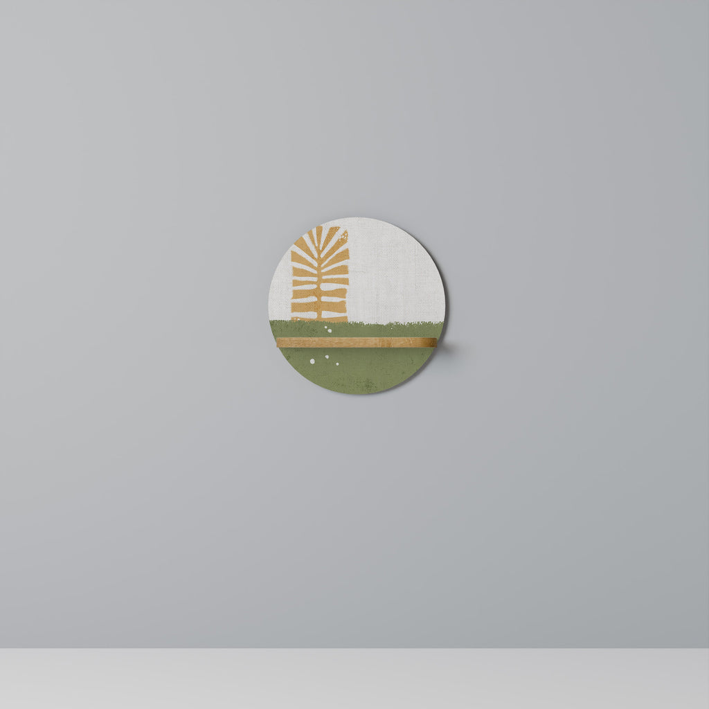 GREENERY WALK Rundes Kunstregal in Eiche-Optik