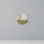 GREENERY WALK Rundes Kunstregal in Eiche-Optik