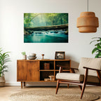 DREAMY WATERFALL GLIMMER Selbstklebendes Horizontal-Poster