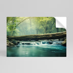DREAMY WATERFALL GLIMMER Selbstklebendes Horizontal-Poster