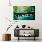 DREAMY WATERFALL GLIMMER Selbstklebendes Horizontal-Poster