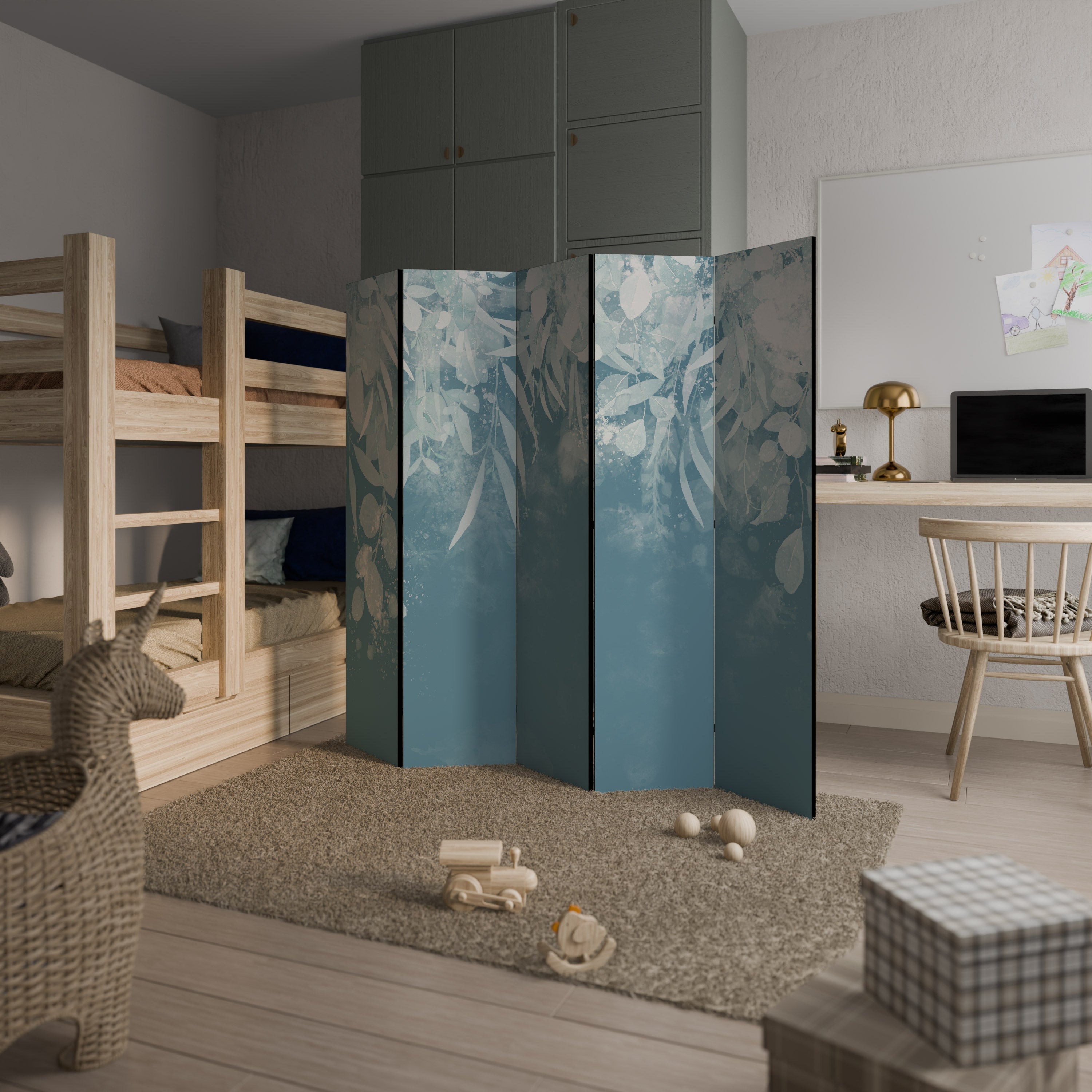 ELEGANT NATURES EMBRACE Decorative 5-Panel Room Divider