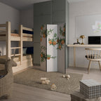 GORGEOUS ORANGE Dekorativer Paravent - 3-teilig