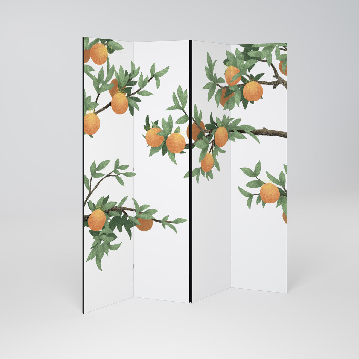 GORGEOUS ORANGE 4-teiliger Paravent