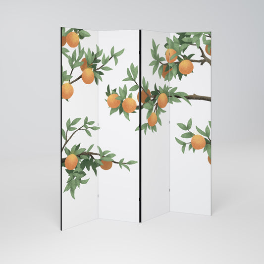 GORGEOUS ORANGE 4-teiliger Paravent