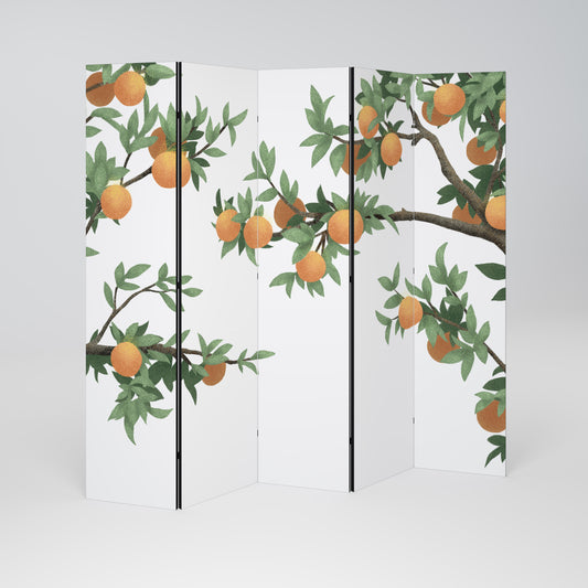 GORGEOUS ORANGE 5-teiliger Paravent