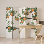 GORGEOUS ORANGE 5-Panel Room Divider