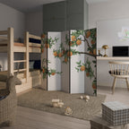 GORGEOUS ORANGE Dekorativer Paravent - 5-teilig