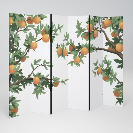 GORGEOUS ORANGE 6-teiliger Paravent