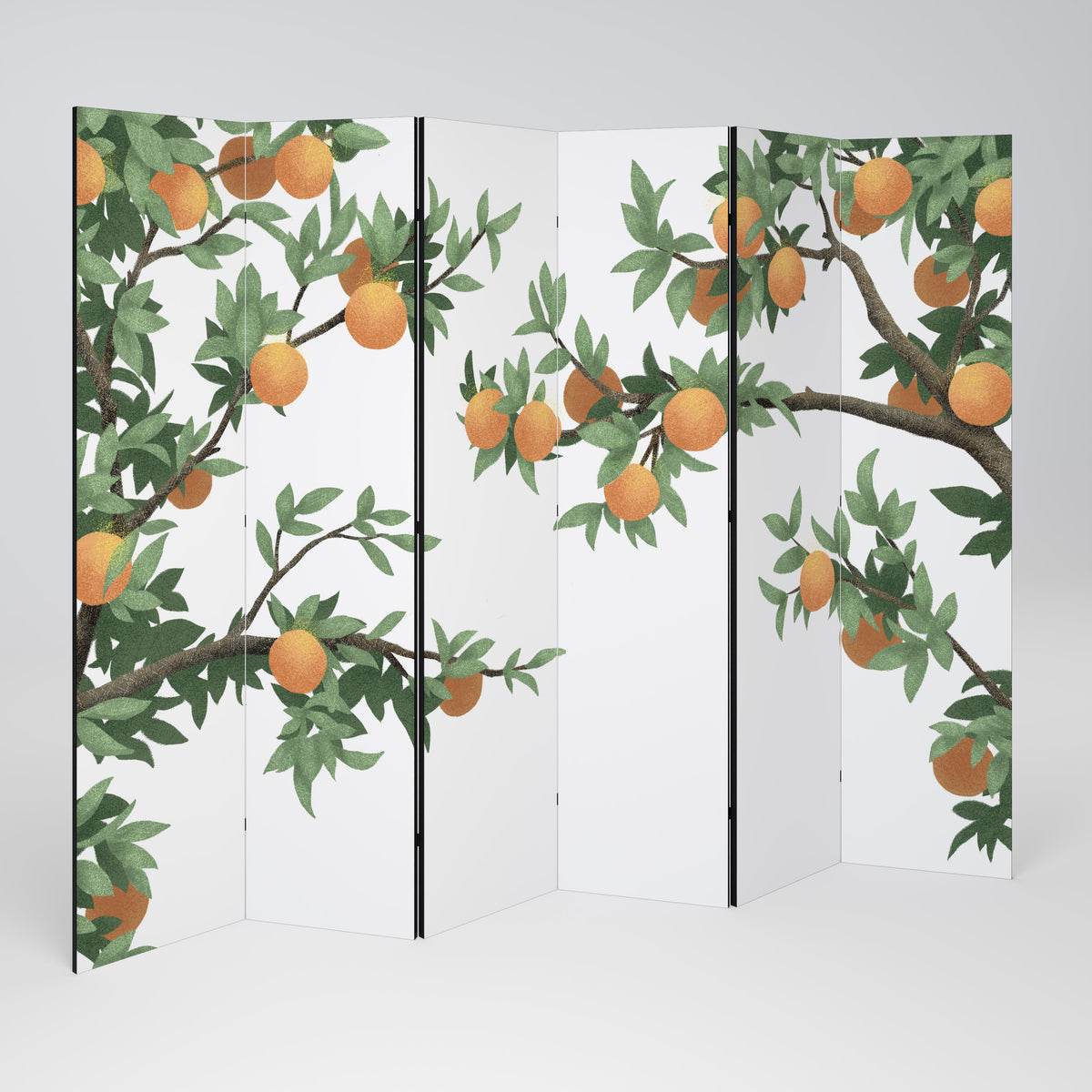 GORGEOUS ORANGE 6-teiliger Paravent
