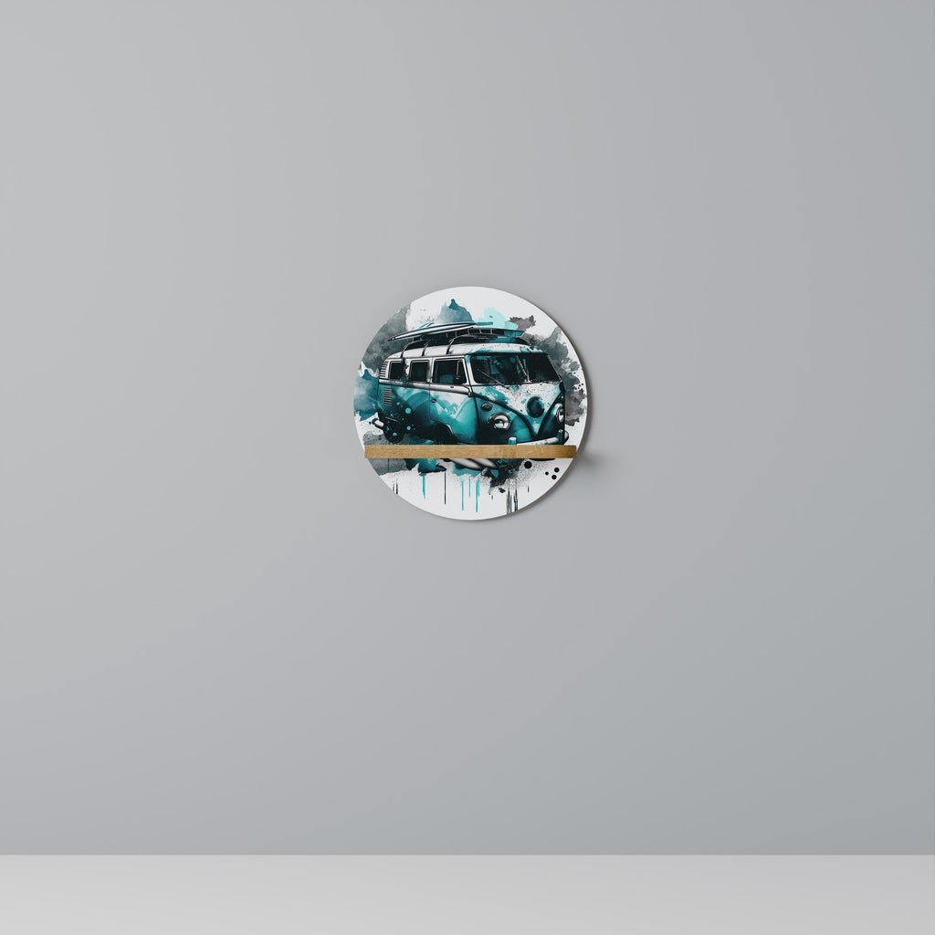 CARAVELLE LEGEND Rundes Kunstregal in Eiche-Optik