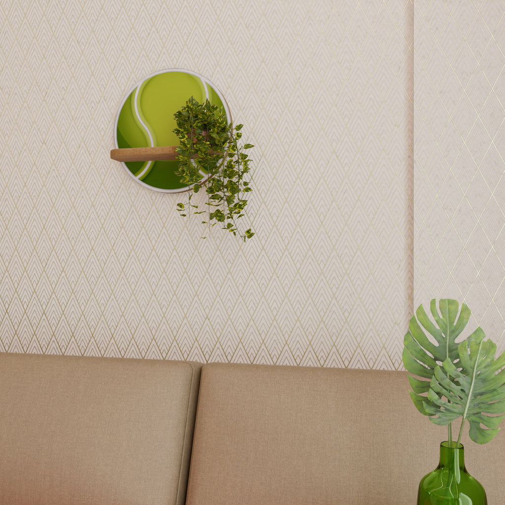 TENIS POINT Rundes Kunstregal in Eiche-Optik