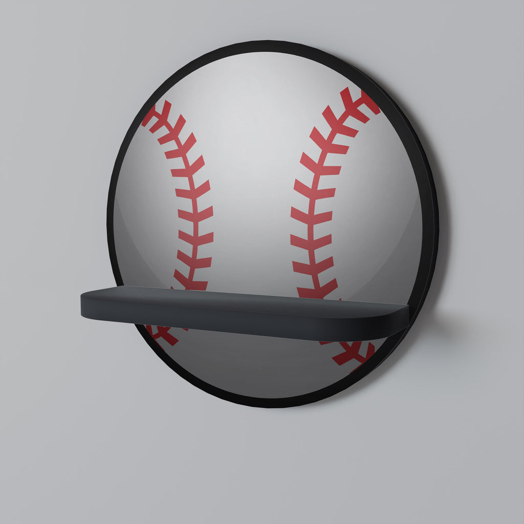 BASEBALL AllLURE Rundes Kunstregal in Schwarz