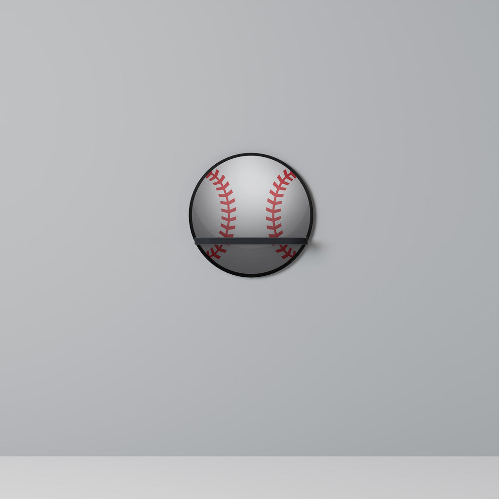 BASEBALL AllLURE Rundes Kunstregal in Schwarz