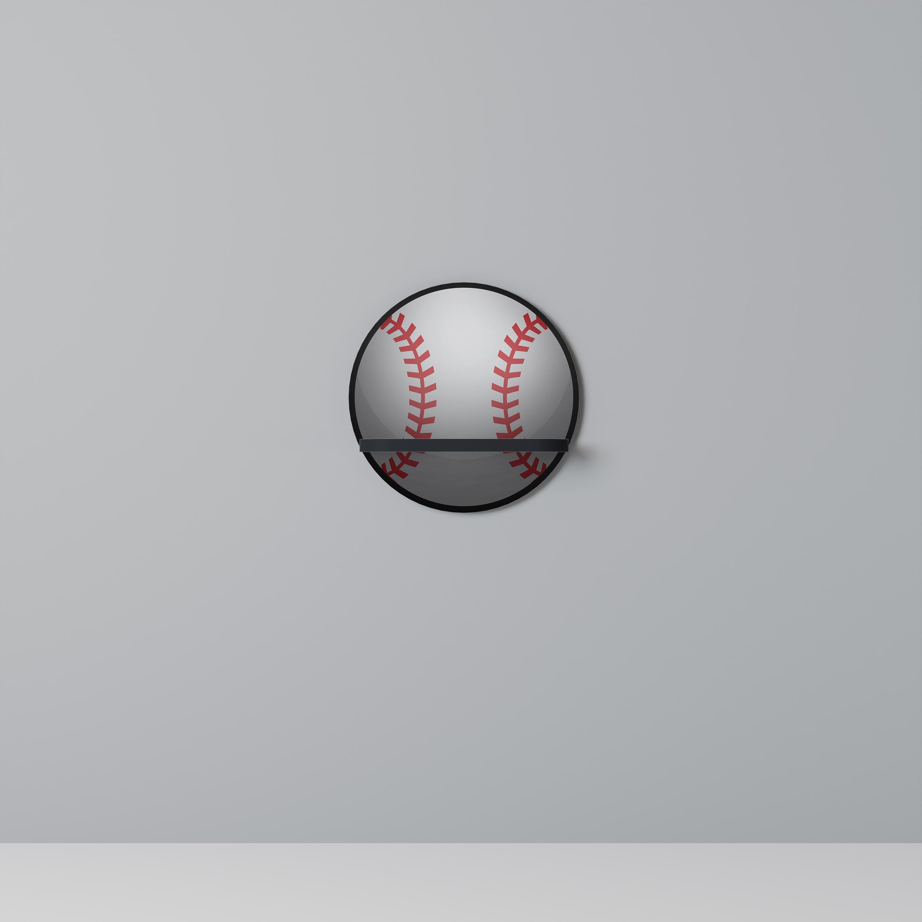 BASEBALL AllLURE Rundes Kunstregal in Schwarz