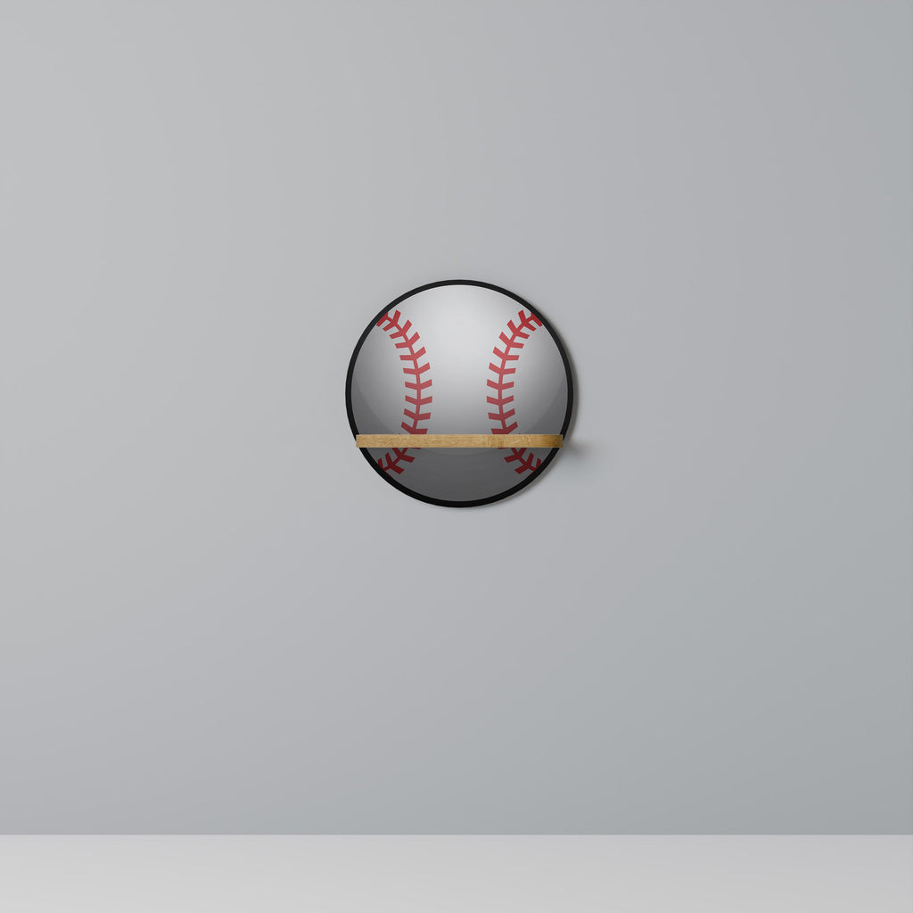 BASEBALL AlLURE Rundes Kunstregal in Eiche-Optik