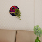 FOOTBALL DREAM Rundes Kunstregal in Eiche-Optik