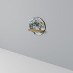 MOON WANDER Rundes Kunstregal in Eiche-Optik