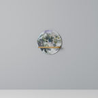 MOON WANDER Rundes Kunstregal in Eiche-Optik