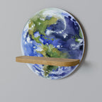 EARTH TROOP Rundes Kunstregal in Eiche-Optik