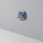 EARTH TROOP Rundes Kunstregal in Eiche-Optik