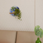 EARTH TROOP Rundes Kunstregal in Eiche-Optik