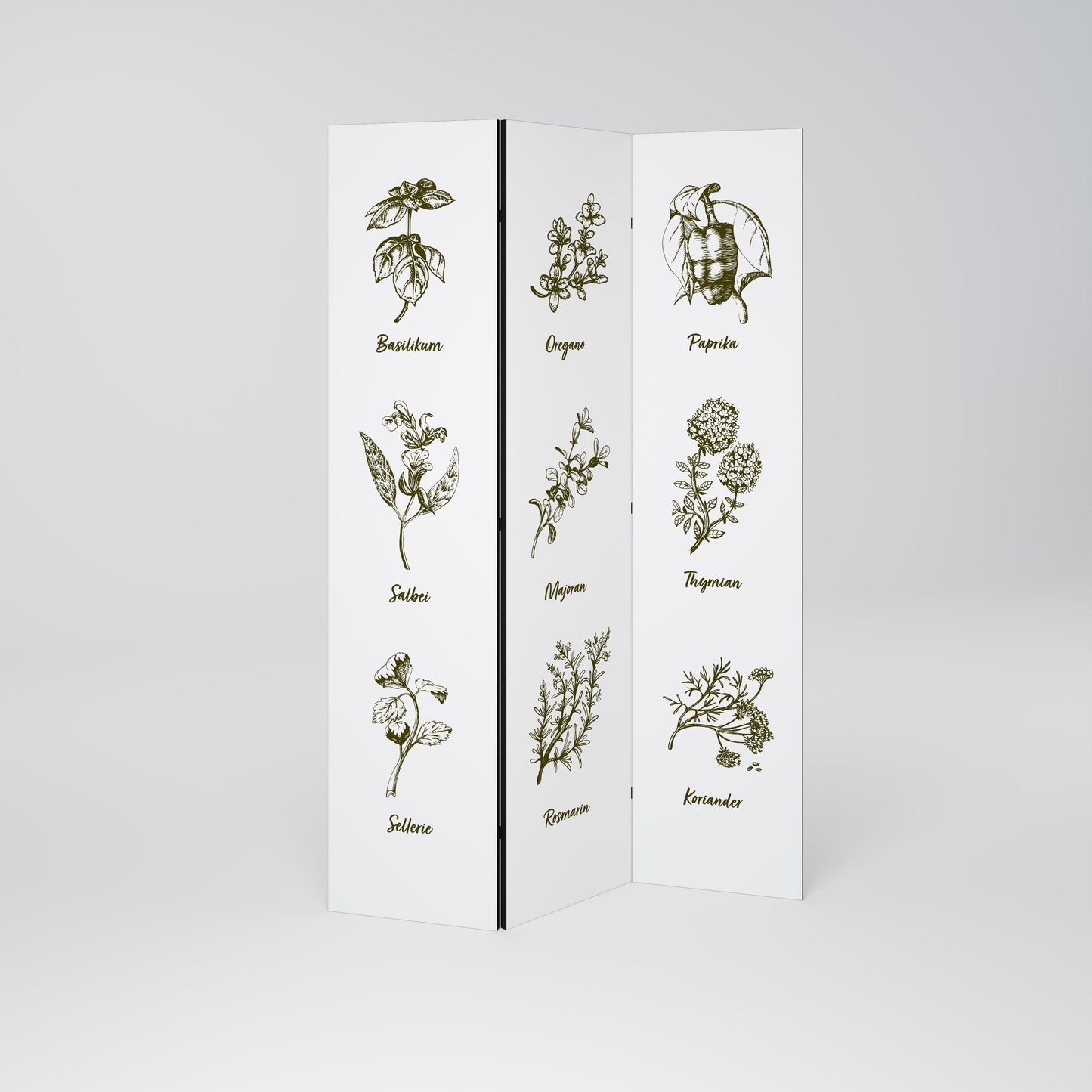 HERBAL FINESSE - DE 3-teiliger Paravent