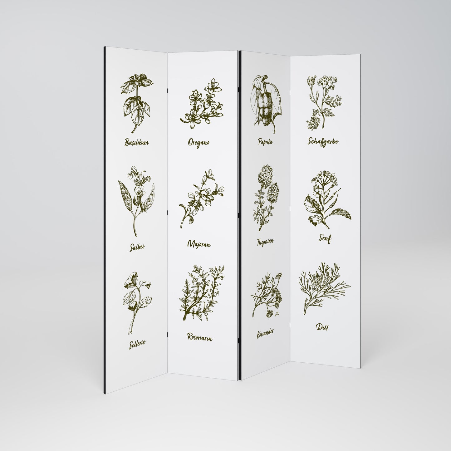 HERBAL FINESSE - DE 4-teiliger Paravent