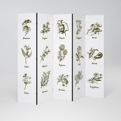 HERBAL FINESSE - DE 5-teiliger Paravent