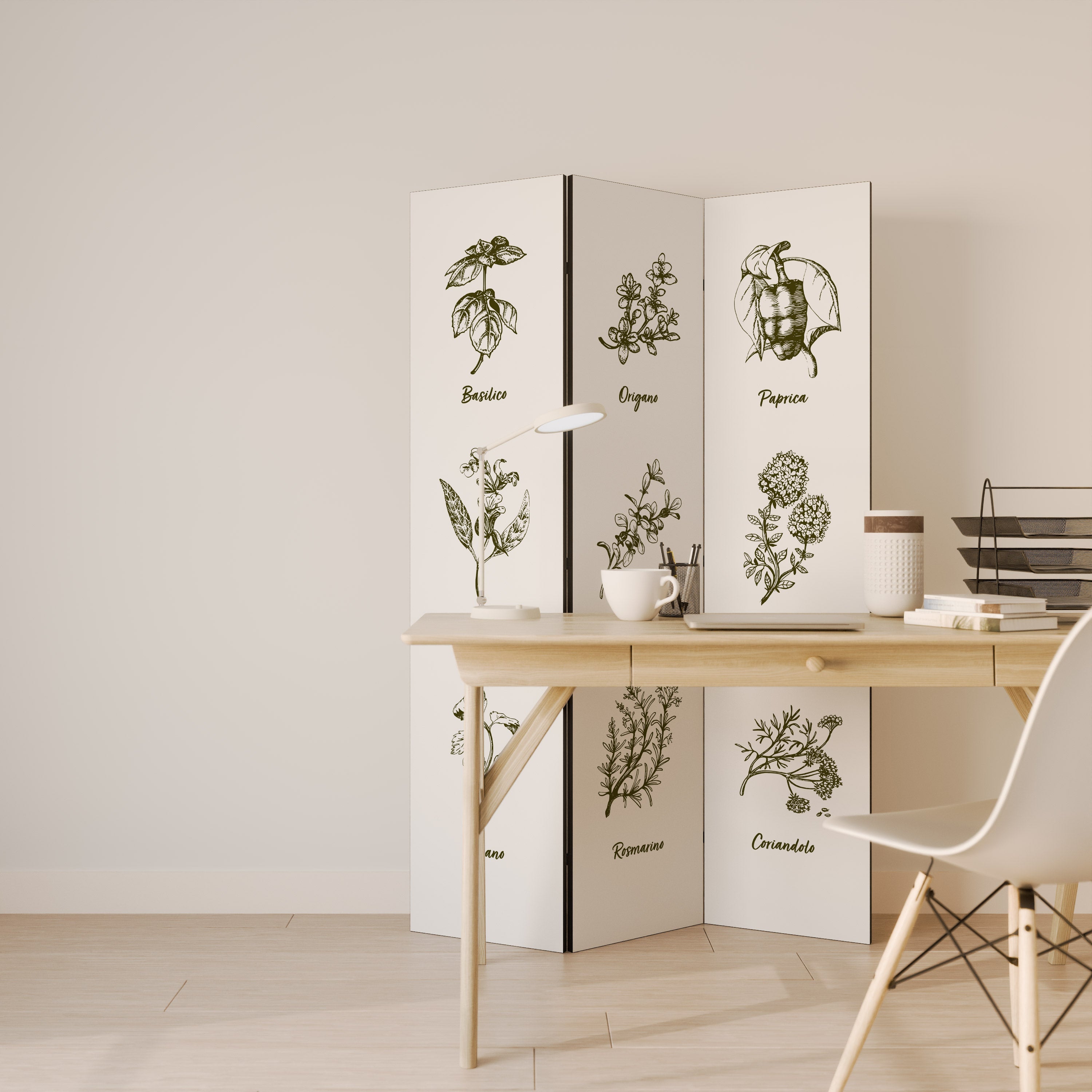 HERBAL FINESSE - IT Dekorativer 3-teiliger Raumteiler