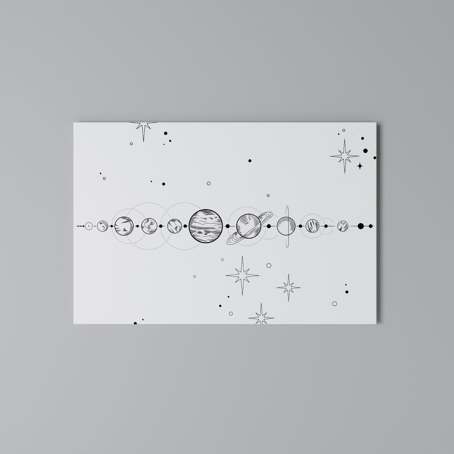 GALAXY OUTLINE Horizontal Canvas Print