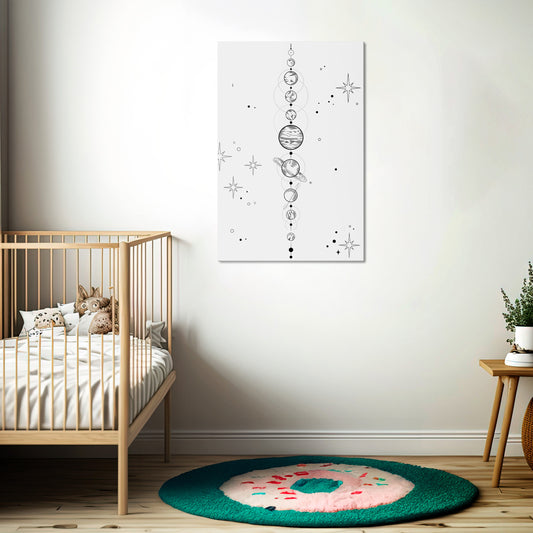 GALAXY OUTLINE Vertical Canvas Print