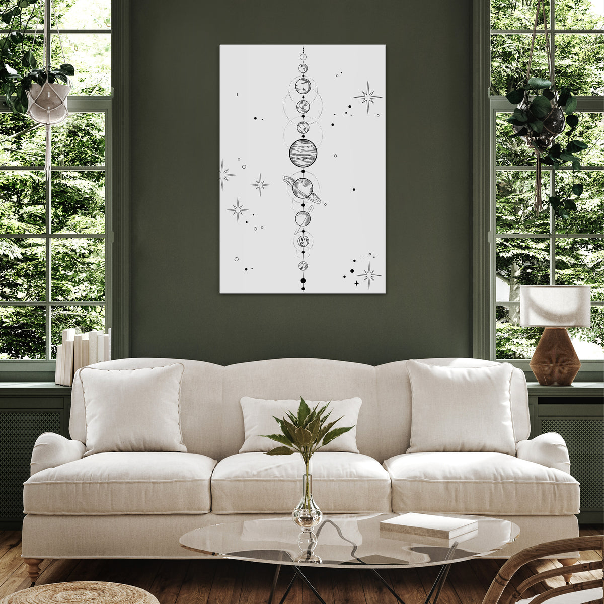 GALAXY OUTLINE Vertical Canvas Print