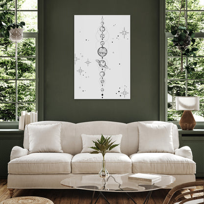 GALAXY OUTLINE Vertical Canvas Print