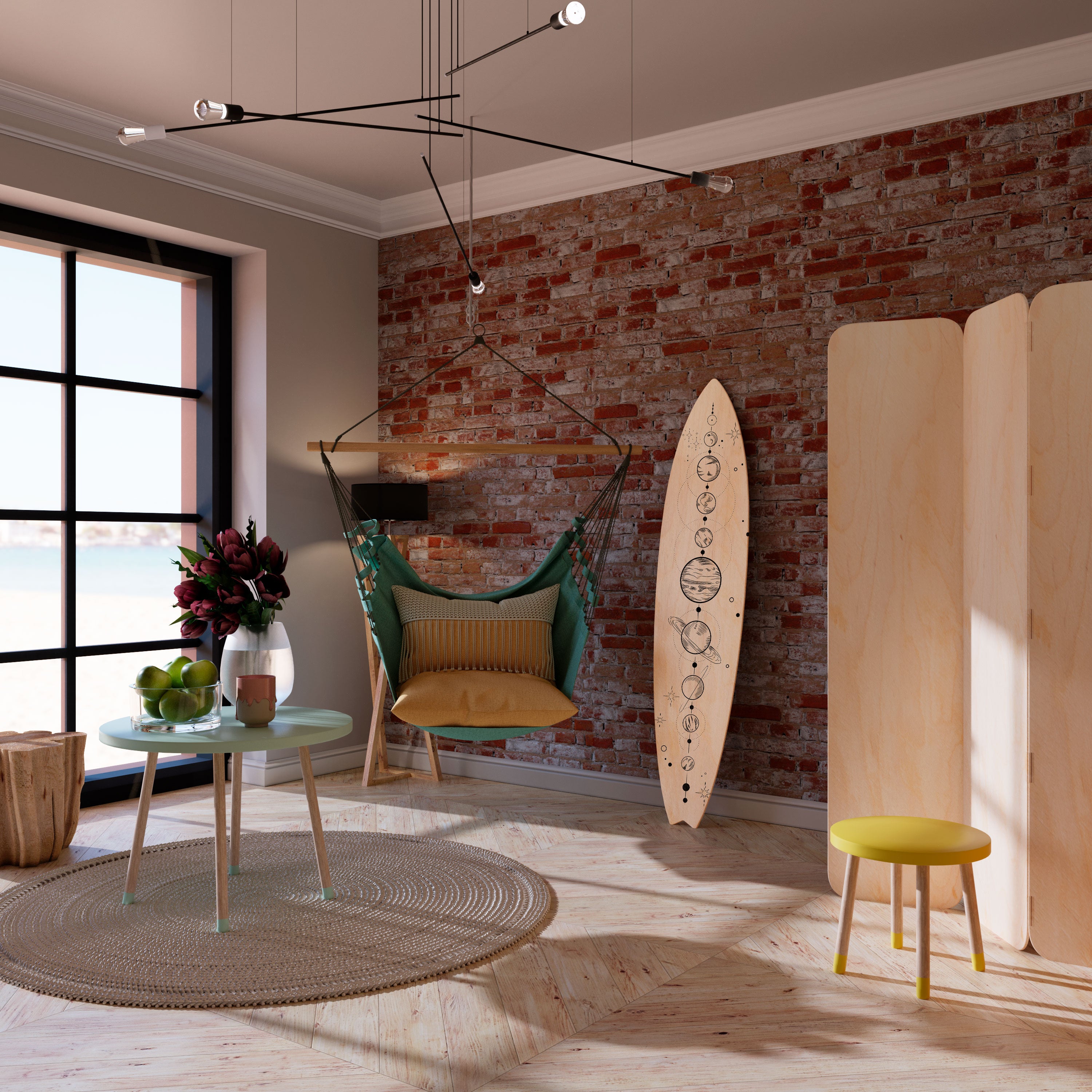 GALAXY OUTLINE Deko-Surfboard