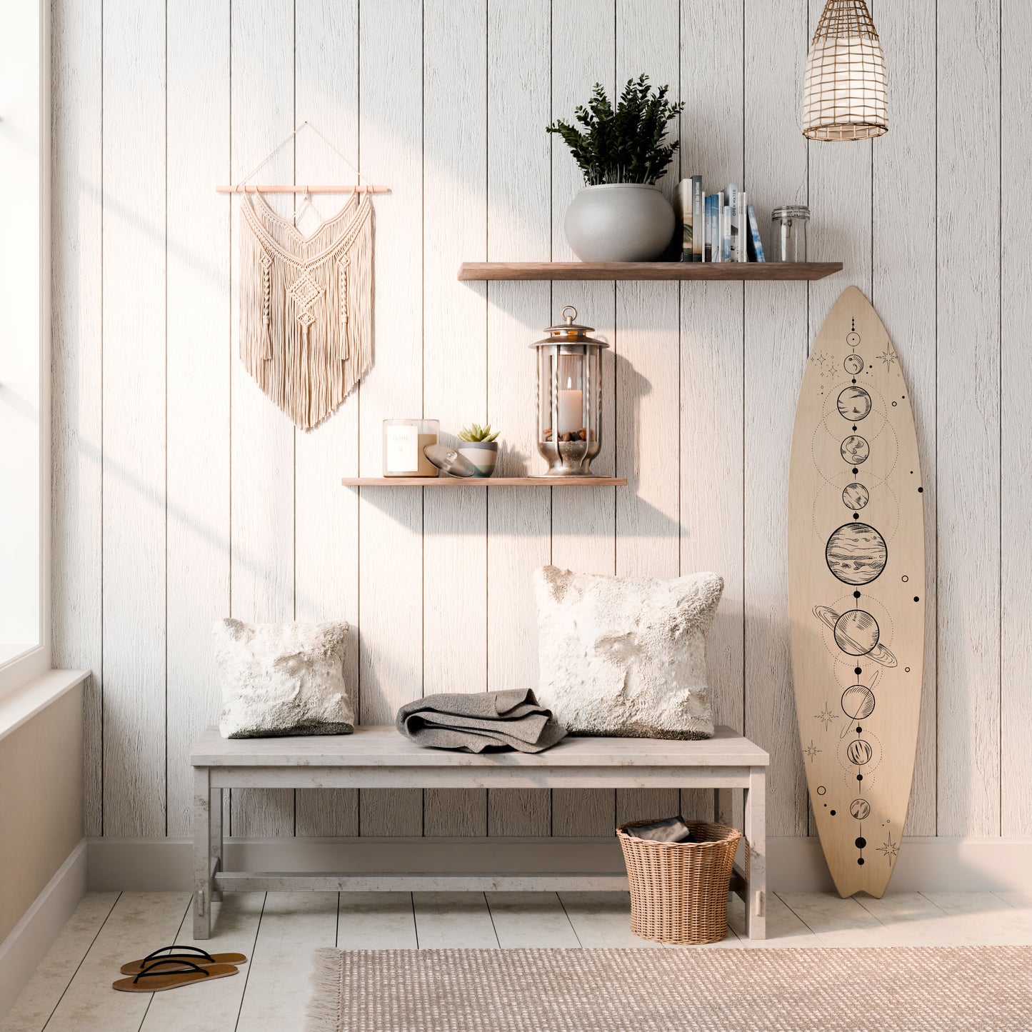 GALAXY OUTLINE Deko-Surfboard