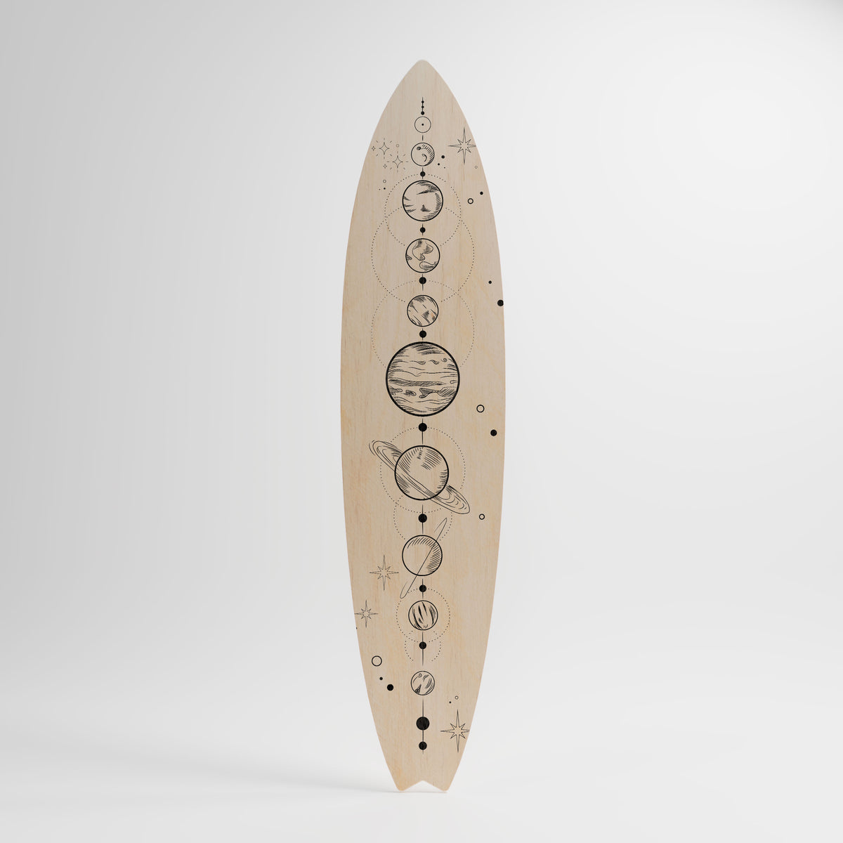 GALAXY OUTLINE Deko-Surfboard