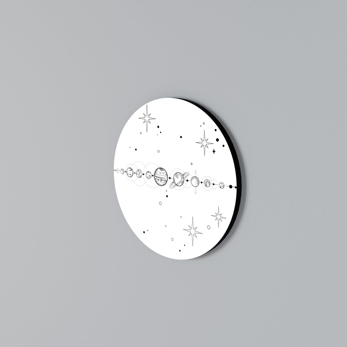 GALAXY OUTLINE Round Wall Art