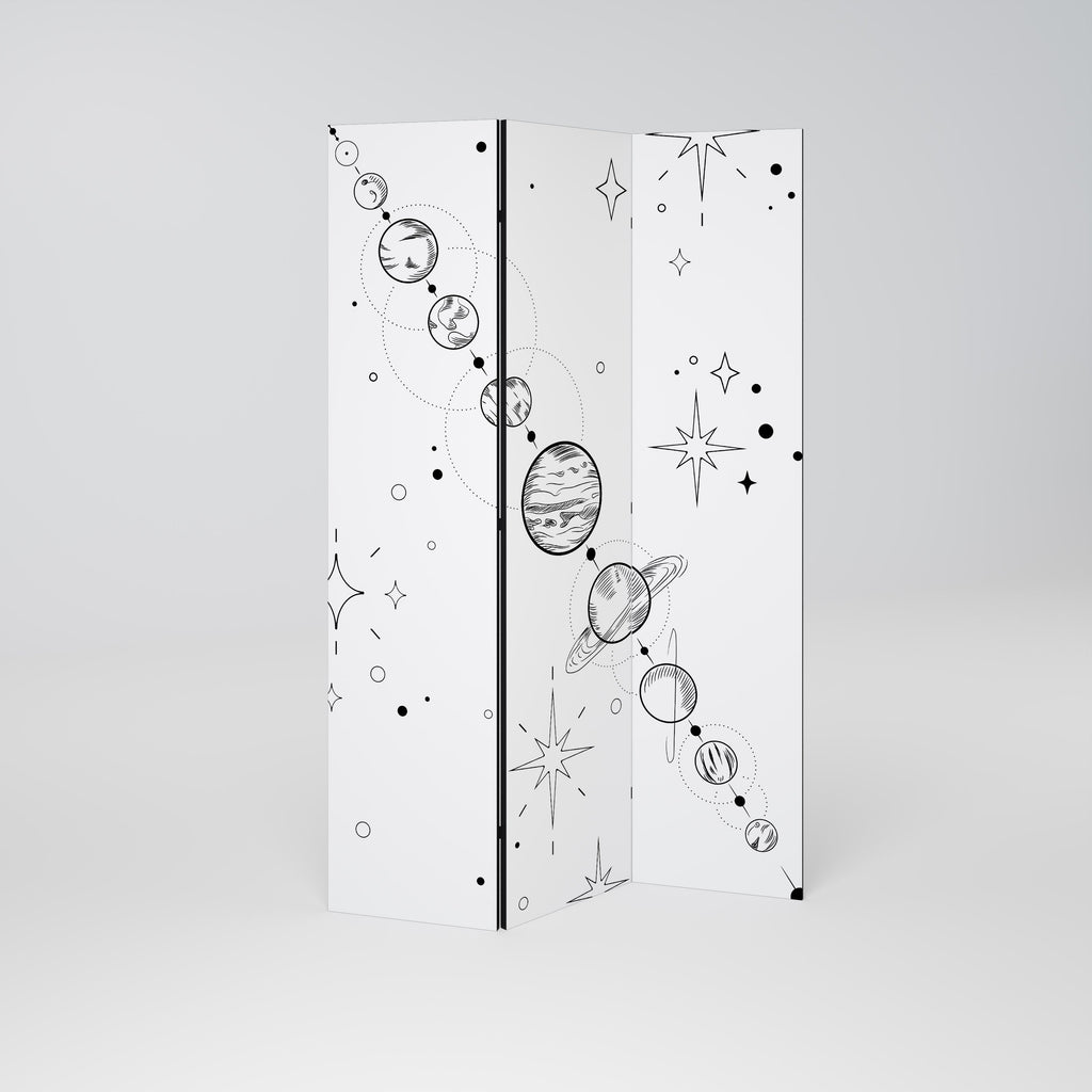 GALAXY OUTLINE Dekorativer 3-teiliger Raumteiler