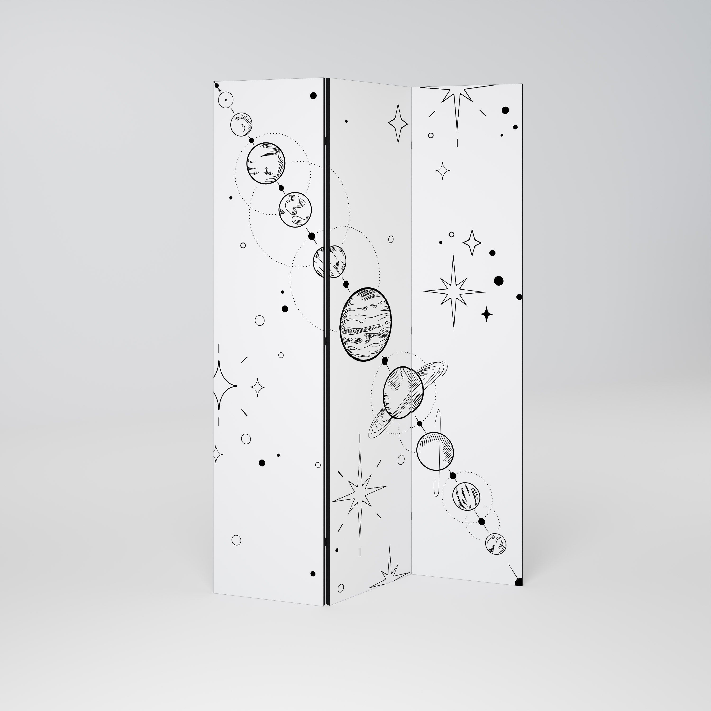 GALAXY OUTLINE Dekorativer 3-teiliger Raumteiler