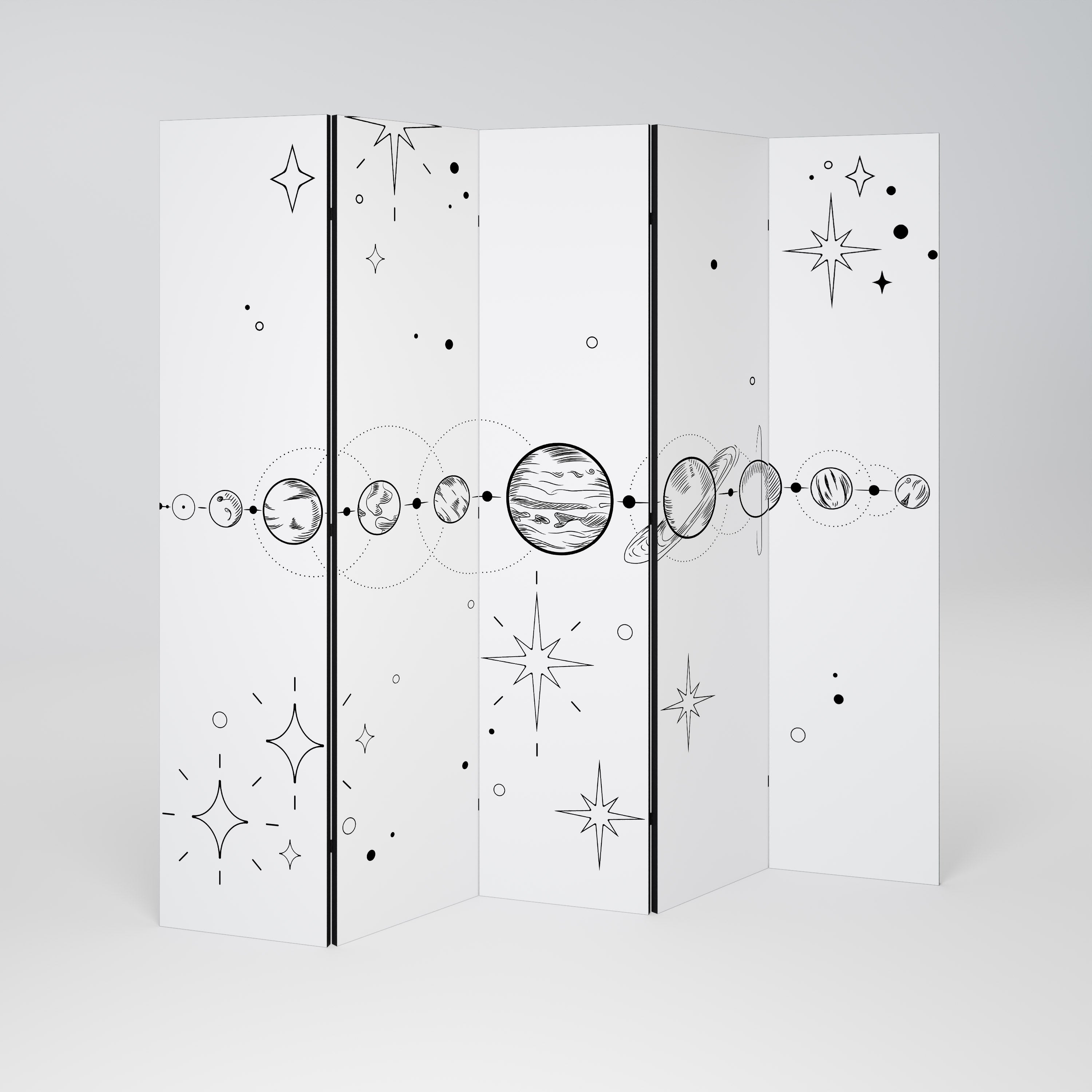 GALAXY OUTLINE 5-teiliger Paravent