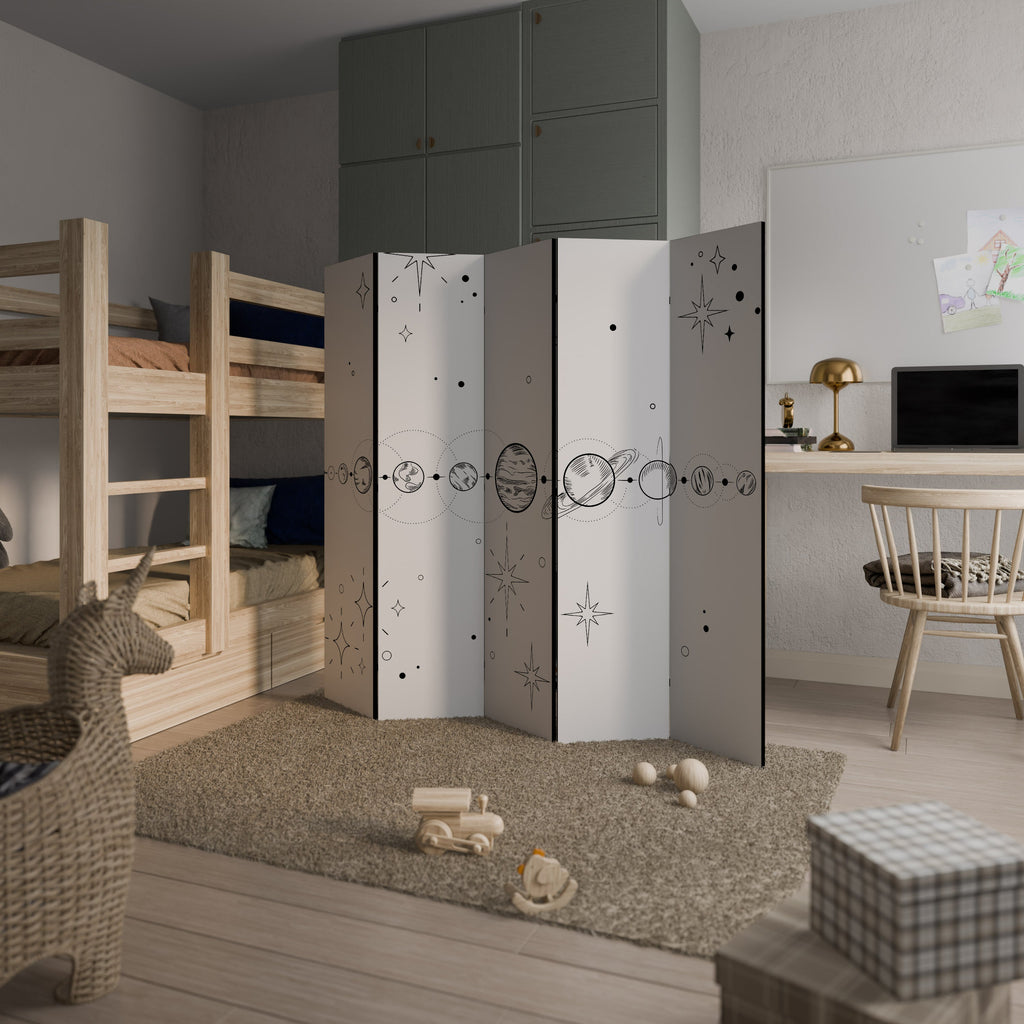 GALAXY OUTLINE Decorative 5-Panel Room Divider