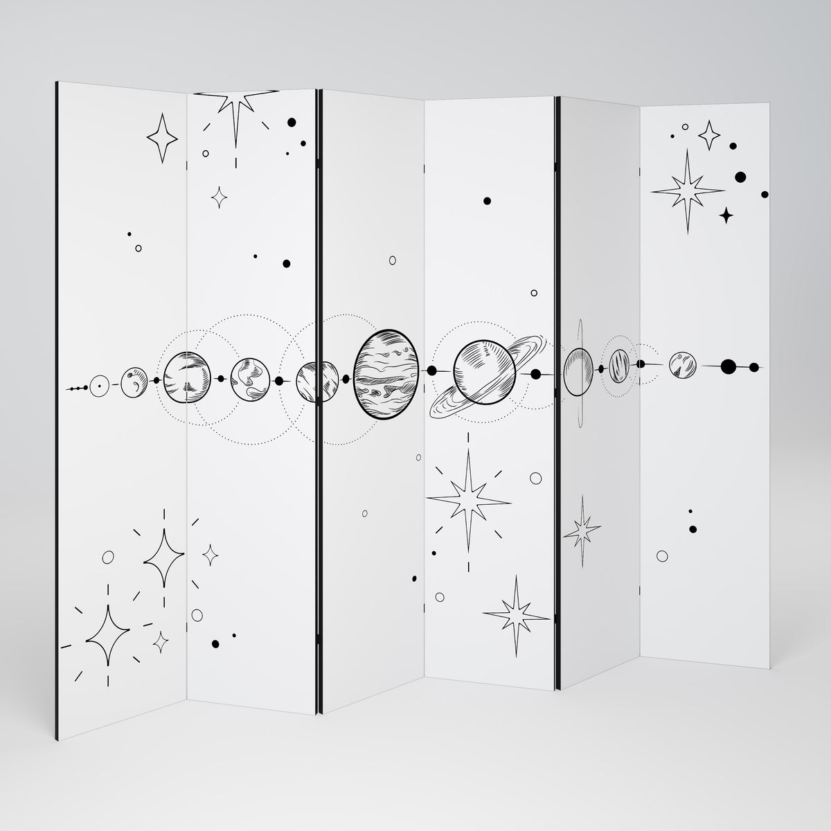 GALAXY OUTLINE 6-teiliger Paravent
