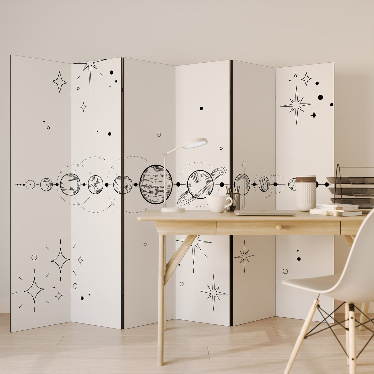 GALAXY OUTLINE 6-teiliger Paravent