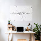 GALAXY OUTLINE Selbstklebendes Horizontal-Poster