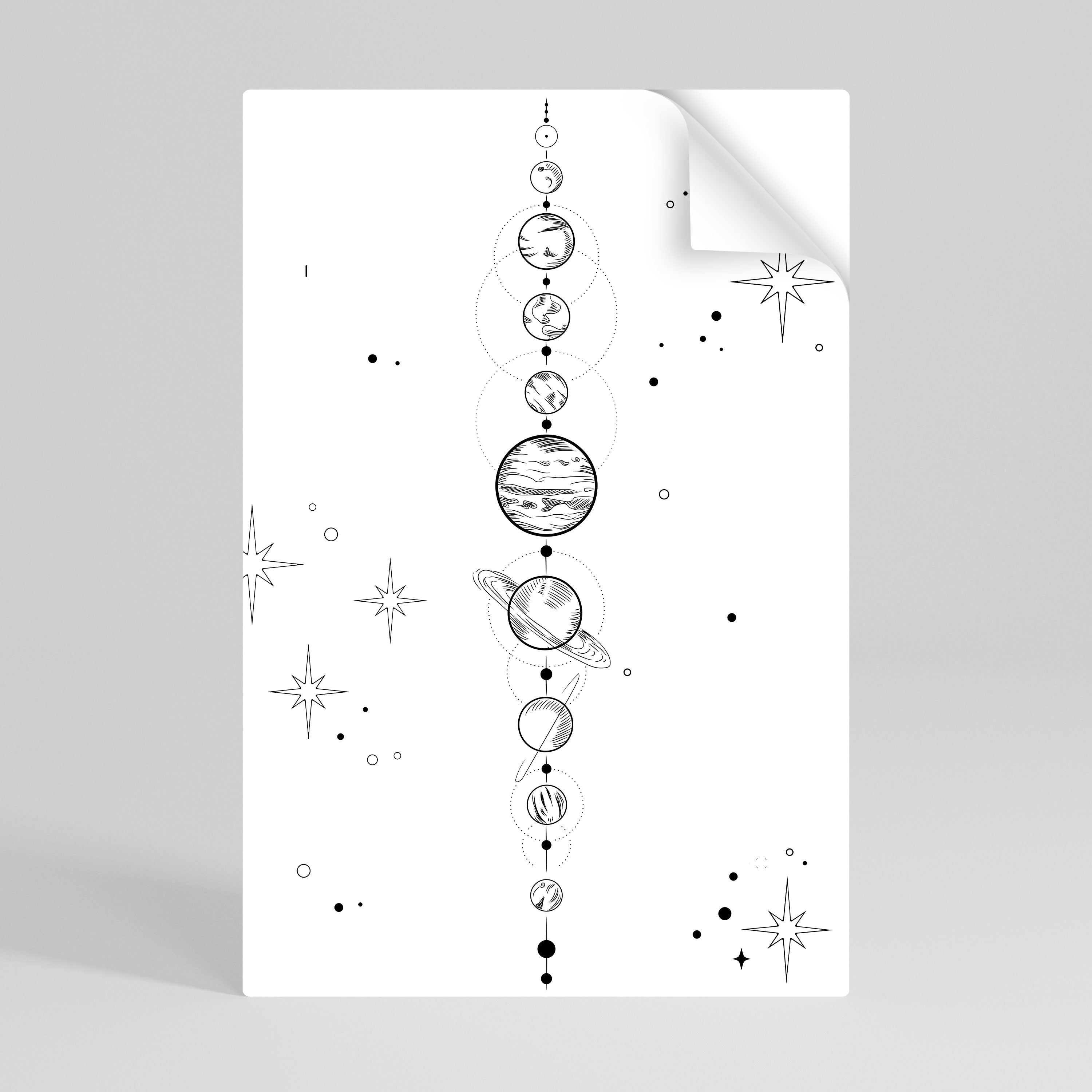 GALAXY OUTLINE Selbstklebendes Poster - Hochformat