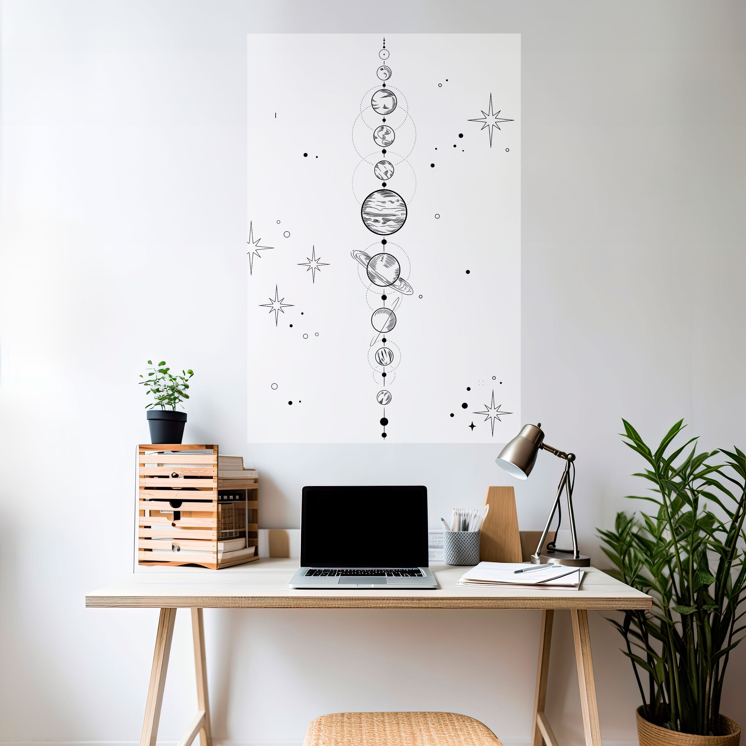 GALAXY OUTLINE Vertikales Poster zum Abziehen und Aufkleben