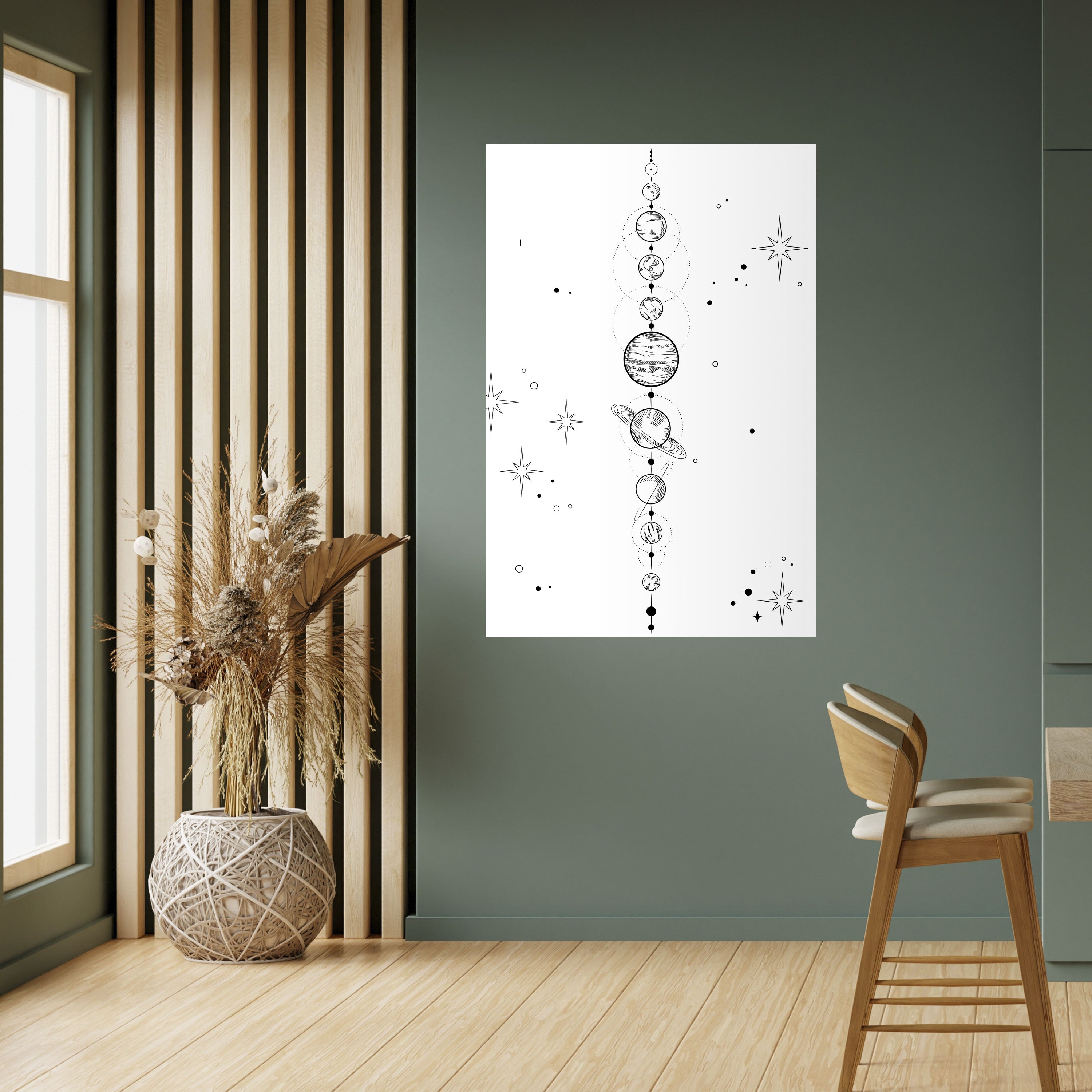 GALAXY OUTLINE Vertikales Poster zum Abziehen und Aufkleben